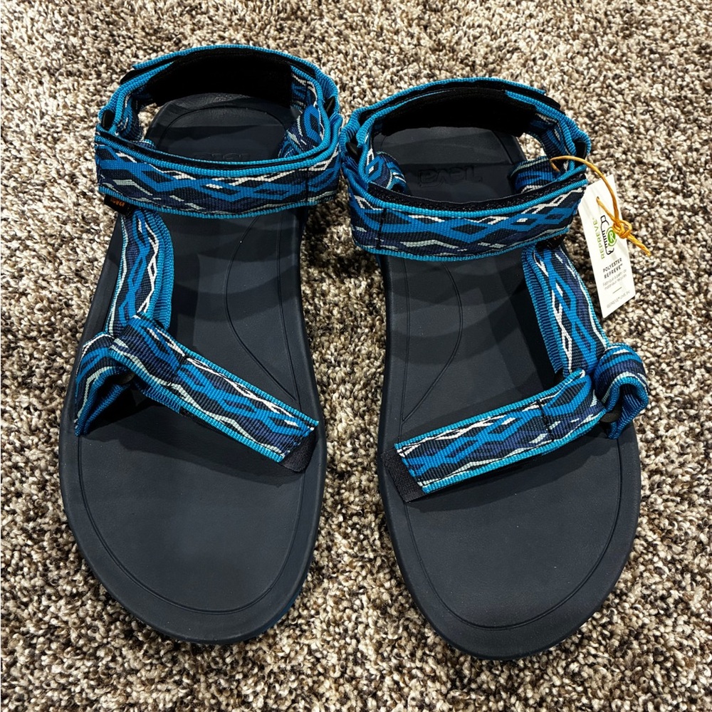 Youth Teva Hurricane Blue Patterned Sandals - New!